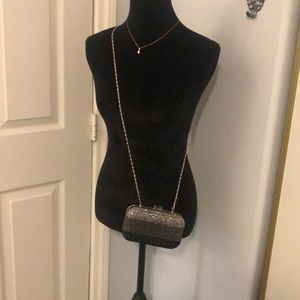 Rhinestone Clutch with detachable chain